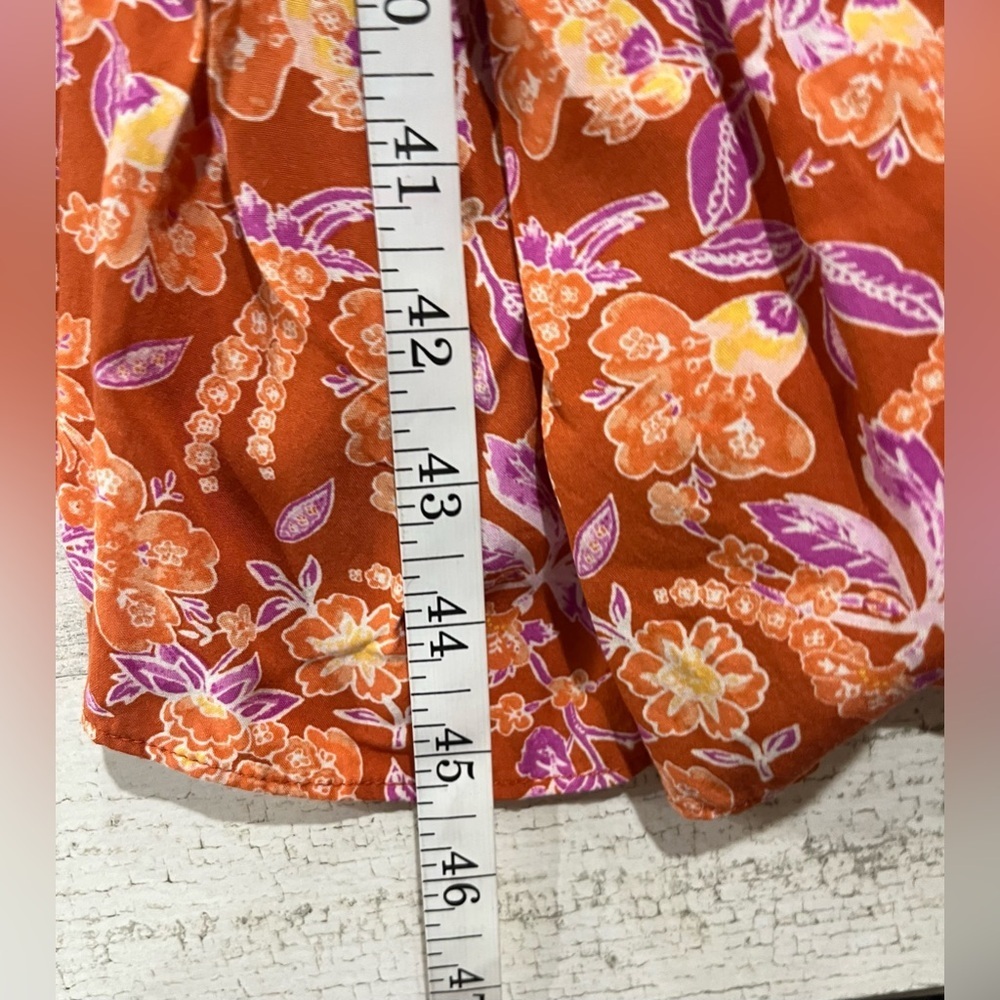 J. Crew Orange and Purple  Ruffled Tiered Maxi Sundress Small - Picture 8 of 10